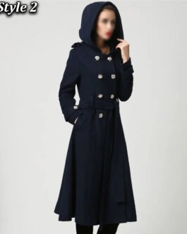 Women’s Hooded Military Wool Coat