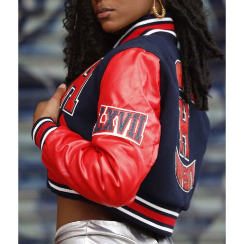 Women’s Howard University Cropped Varsity Jacket - Image 5