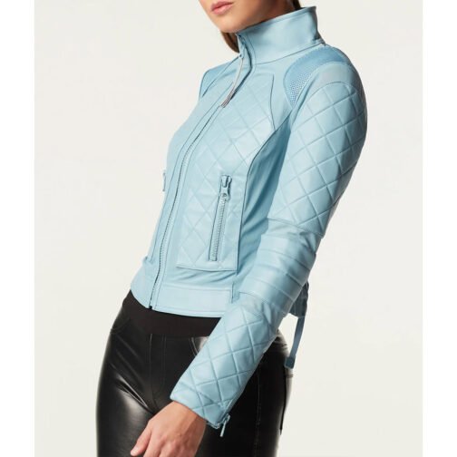 Women’s Moto Leather & Mesh Jacket - Image 23