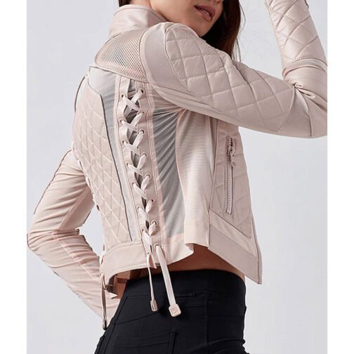 Women’s Moto Leather & Mesh Jacket - Image 24