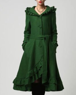 Women’s Wool Maxi Coat with Hood