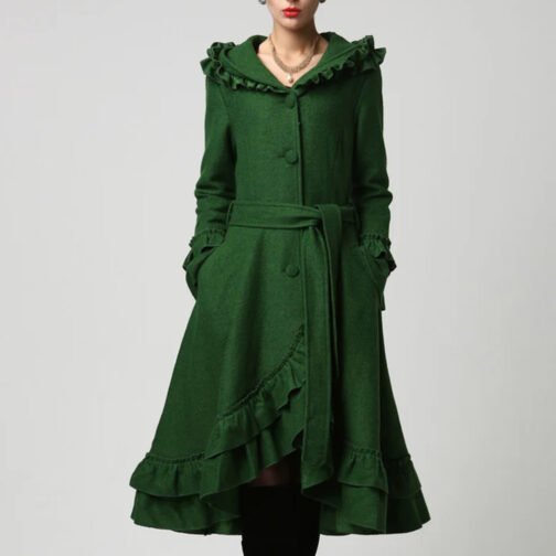 Women’s Wool Maxi Coat with Hood
