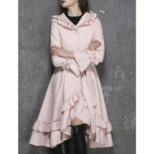 Women’s Wool Maxi Coat with Hood - Image 3