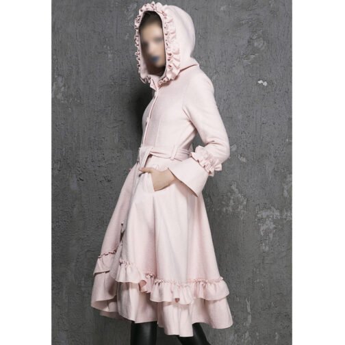Women’s Wool Maxi Coat with Hood - Image 14