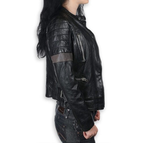 Women’s Megyn AC/DC Leather Jacket - Image 5