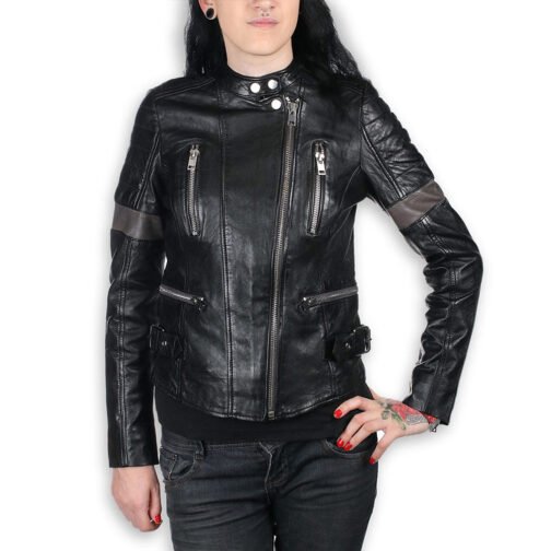 Women’s Megyn AC/DC Leather Jacket - Image 2