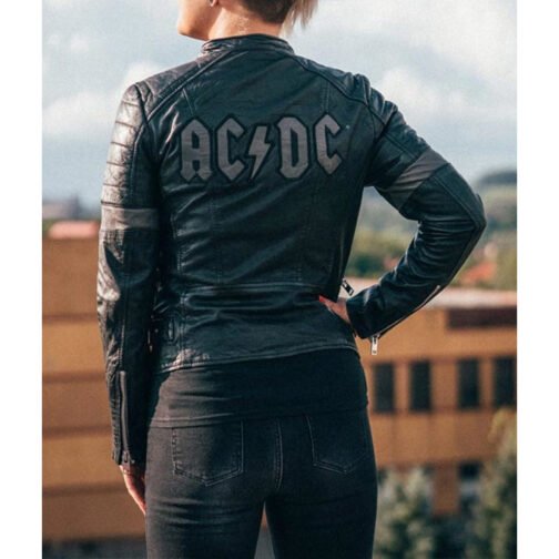 Women’s Megyn AC/DC Leather Jacket - Image 6