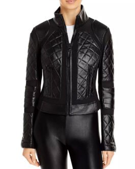 Women’s Moto Leather & Mesh Jacket