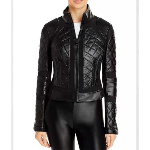 Women’s Moto Leather & Mesh Jacket