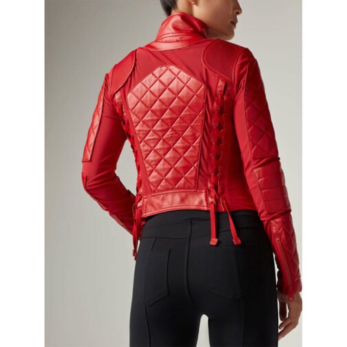 Women’s Moto Leather & Mesh Jacket - Image 10