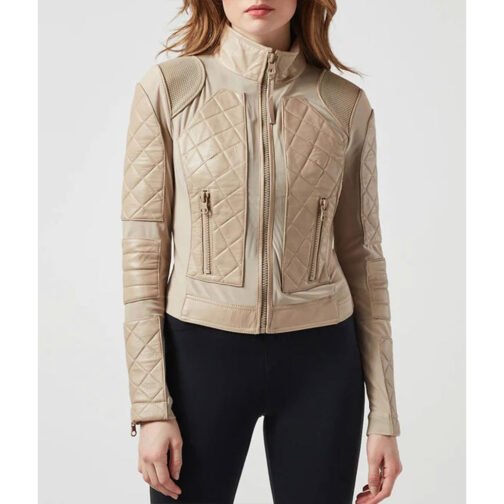 Women’s Moto Leather & Mesh Jacket - Image 5