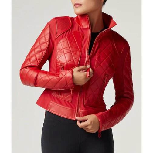 Women’s Moto Leather & Mesh Jacket - Image 20