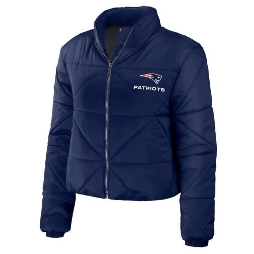 Women’s New England Patriots Puffer Cropped Jacket