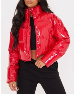Womens Bubble Vinyl Jacket