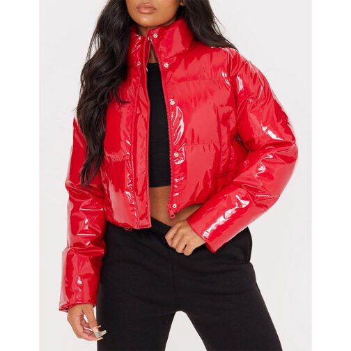 Womens Bubble Vinyl Jacket