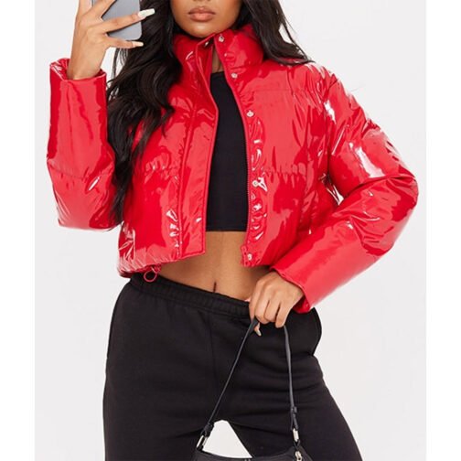 Womens Bubble Vinyl Jacket - Image 10