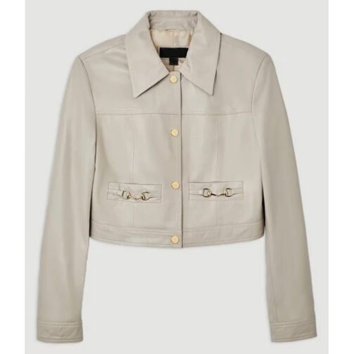 Women’s Snaffle Trim Leather Jacket - Image 6