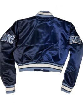 Women’s Cropped Spelman College Blue Bomber Jacket