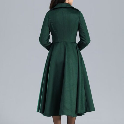 Women’s Swing Double Breasted Wool Coat - Image 18