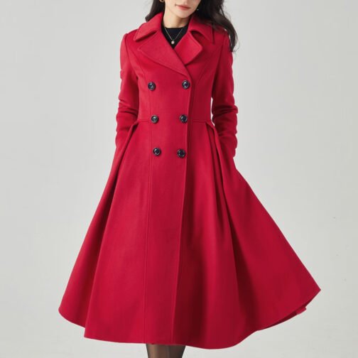 Women’s Swing Double Breasted Wool Coat