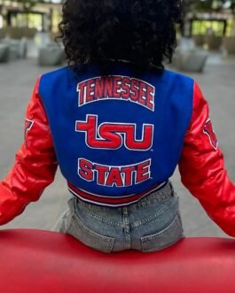 Women’s Tennessee State University Cropped Varsity Jacket