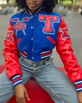 Women’s Tennessee State University Cropped Varsity Jacket