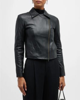 Women’s Vince Zip Front Leather Jacket