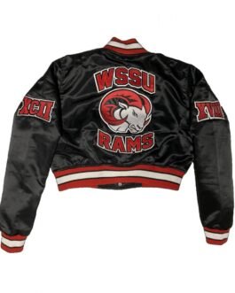 Women’s Cropped Winston Salem State University Black Jacket