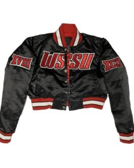 Women’s Cropped Winston Salem State University Black Jacket