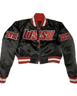 Women’s Cropped WSSU Rams Satin Jacket