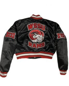Women’s Cropped WSSU Rams Satin Jacket