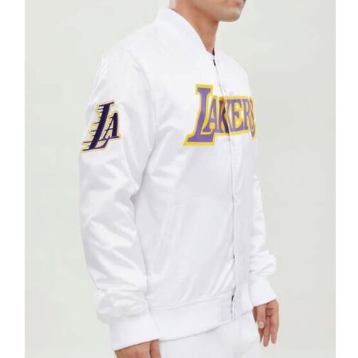 Wordmark Los Angeles Lakers Satin Jacket - Image 12