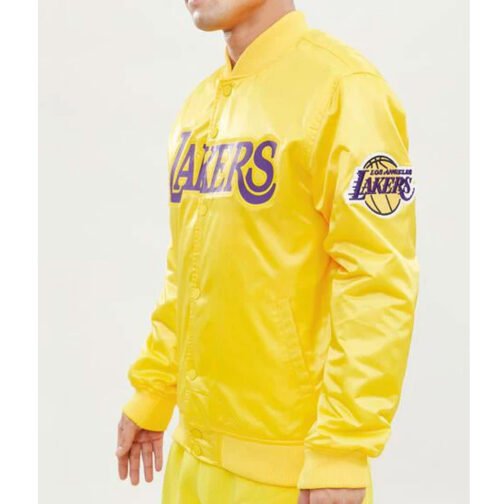 Wordmark Los Angeles Lakers Satin Jacket - Image 8
