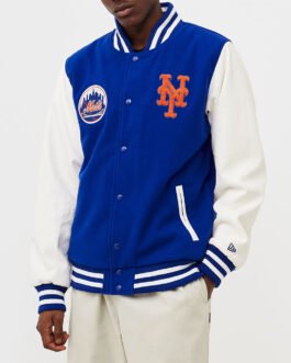 NY Mets Wordmark Varsity Jacket