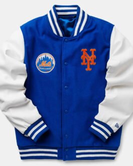 NY Mets Wordmark Varsity Jacket