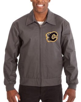 Calgary Flames Workwear Charcoal Cotton Jacket