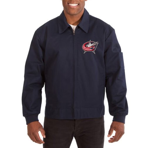 Columbus Blue Jackets Workwear Navy Cotton Jacket