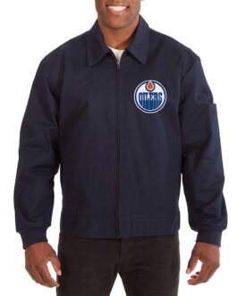 Edmonton Oilers Workwear Navy Cotton Jacket