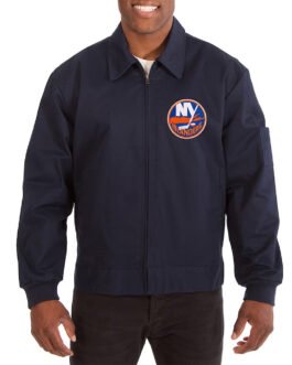 New York Islanders Workwear Navy Cotton Jacket