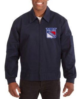 NY Rangers Workwear Navy Cotton Jacket