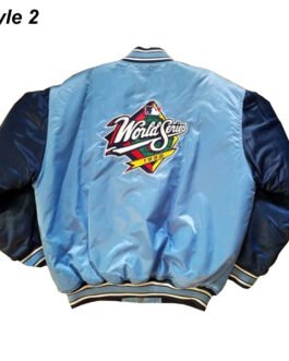 World Series 1998 Dugout Yellow and Royal Blue Satin Jacket