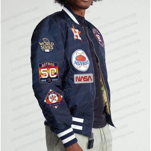 Kate Upton Houston Astros World Series 2022 Blue Jacket - Image 5