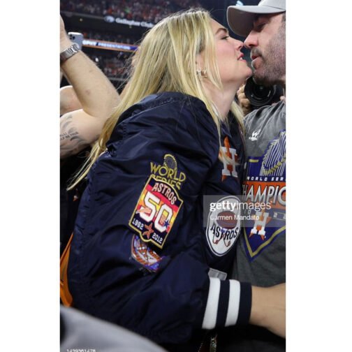 Kate Upton Houston Astros World Series 2022 Blue Jacket - Image 18