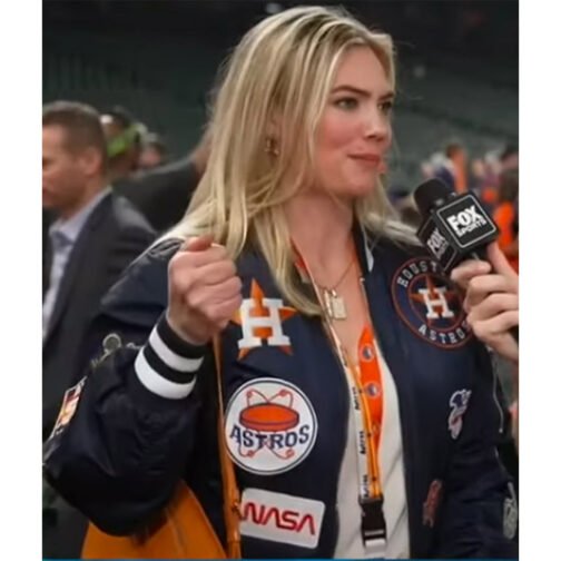 Kate Upton Houston Astros World Series 2022 Blue Jacket - Image 8