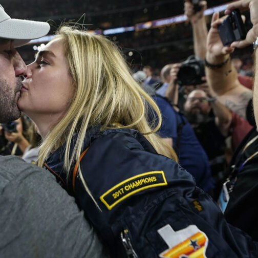 Kate Upton Houston Astros World Series 2022 Blue Jacket - Image 20