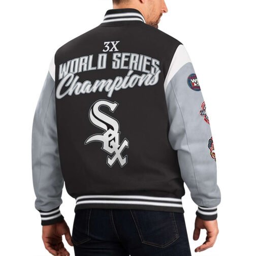 Black/Gray World Series Champions Chicago White Sox Jacket - Image 2