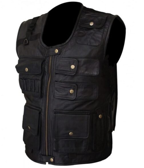 WWE Dean Ambrose Tactical Leather Vest - Image 4