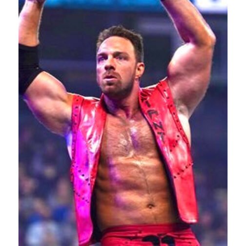 LA Knight Red Leather Vest - Image 6