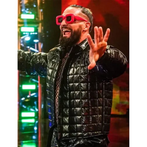 Raw Seth Rollins Quilted Jacket - Image 8