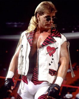 WWE Shawn Michaels White Leather Vest